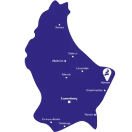 Liefergebiet der Lëtzebuerger Liesmapp in Luxemburg
